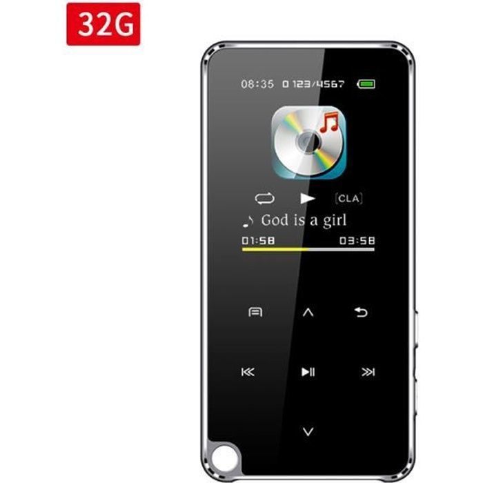 Reproductor MP4 Bluetooth - Negro - 32 GB - Altavoz - Radio FM Reproductor MP3