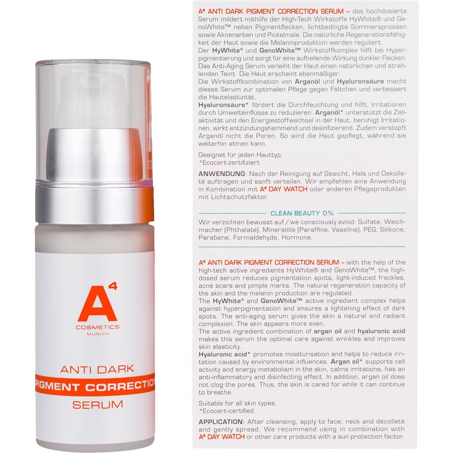 A4 Cosmetics sejas kopšanas serums tumšiem pigmenta plankumiem - 30 ml