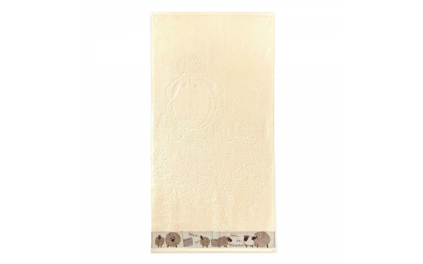 Ręcznik 50x70 The Sheeps Owce kremowy 400 g/m2 frotte Zwoltex
