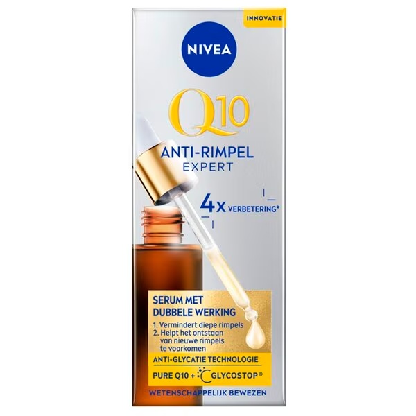 NIVEA Q10 dvigubo poveikio serumas nuo raukšlių, 30 ml – sausai odai