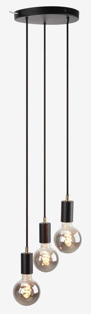 MAGNAR MAGNAR Závesná lampa 3 v 1 Ø22xV220cm čierna