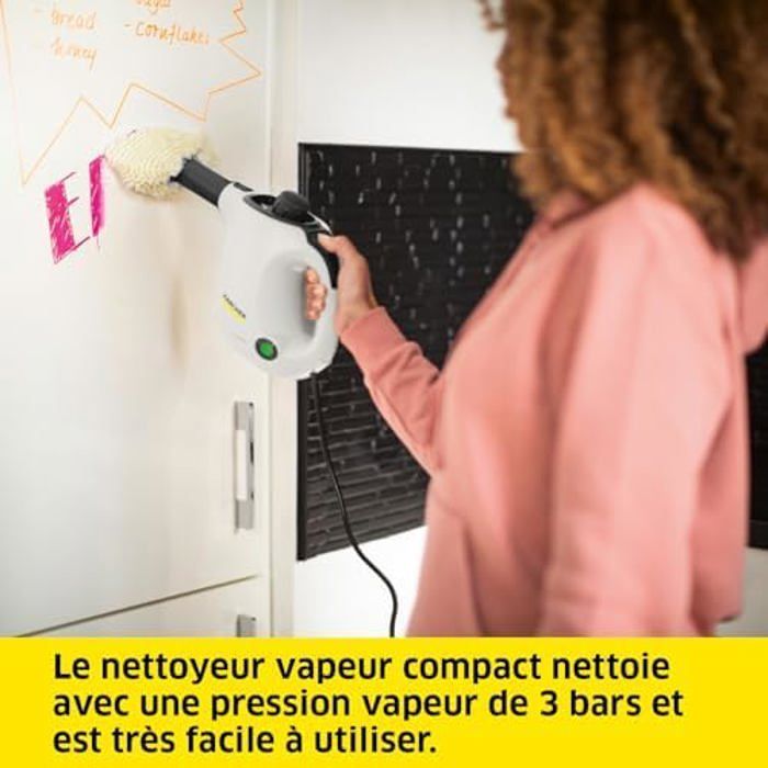 Limpiador a vapor - KARCHER - SC 1 - Presión de 3 bares - 1200 W - Compacto y ligero