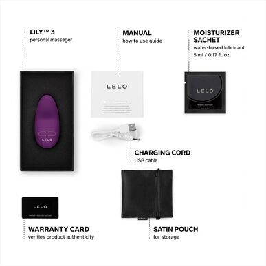Lelo Mini Vibrator Clitoris Lily 3 Dark Plum 1 kpl 1 kpl