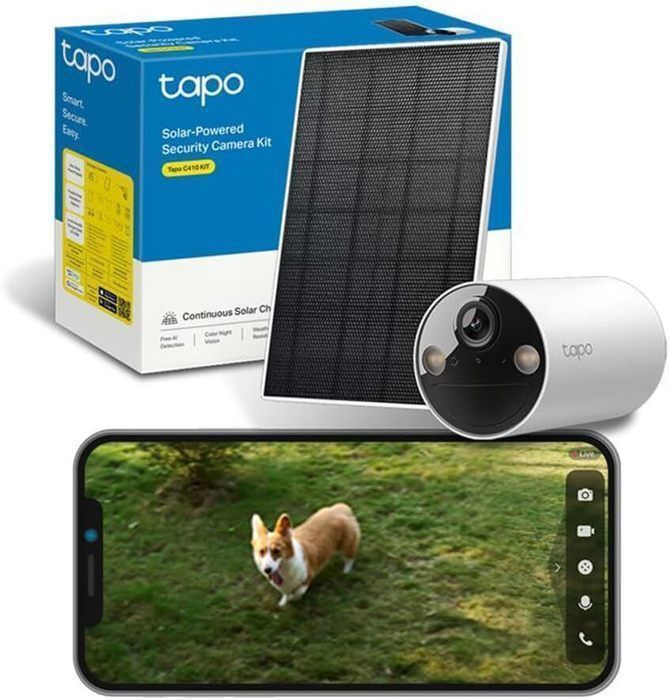 Überwachungskamera - Tapo - C410 Kit - 2K (3 MP) - Solarbetrieben - IP65 Wasserdicht