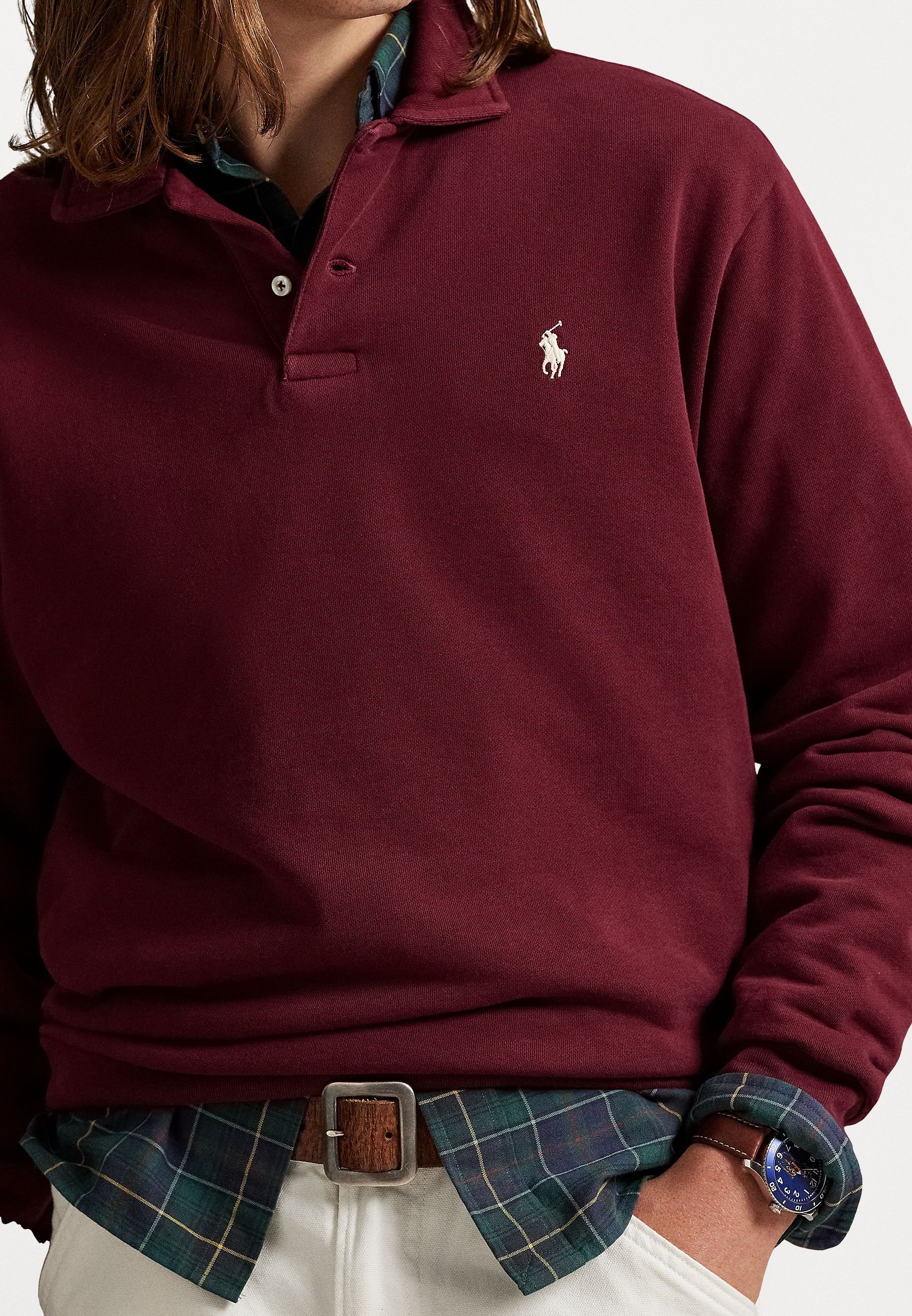 Polo Ralph Lauren sweatshirt met luskraag - Sweatshirt - klassiek wijnrood