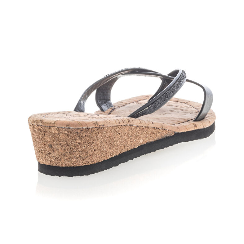 Női fekete flip-flop papucsok / tanga szandálok