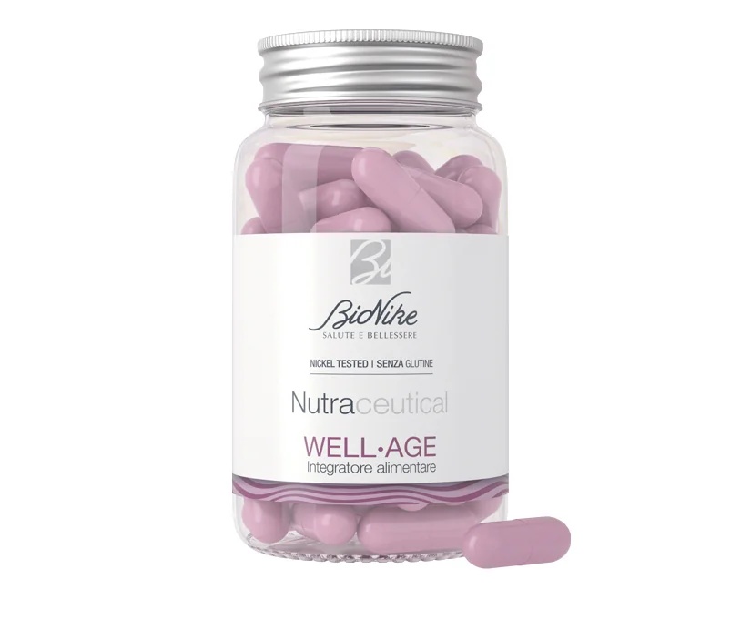 BIONIKE Bionike Nutraceutical Well-Age 60 kapsulas. Uztura bagātinātājs ādai.