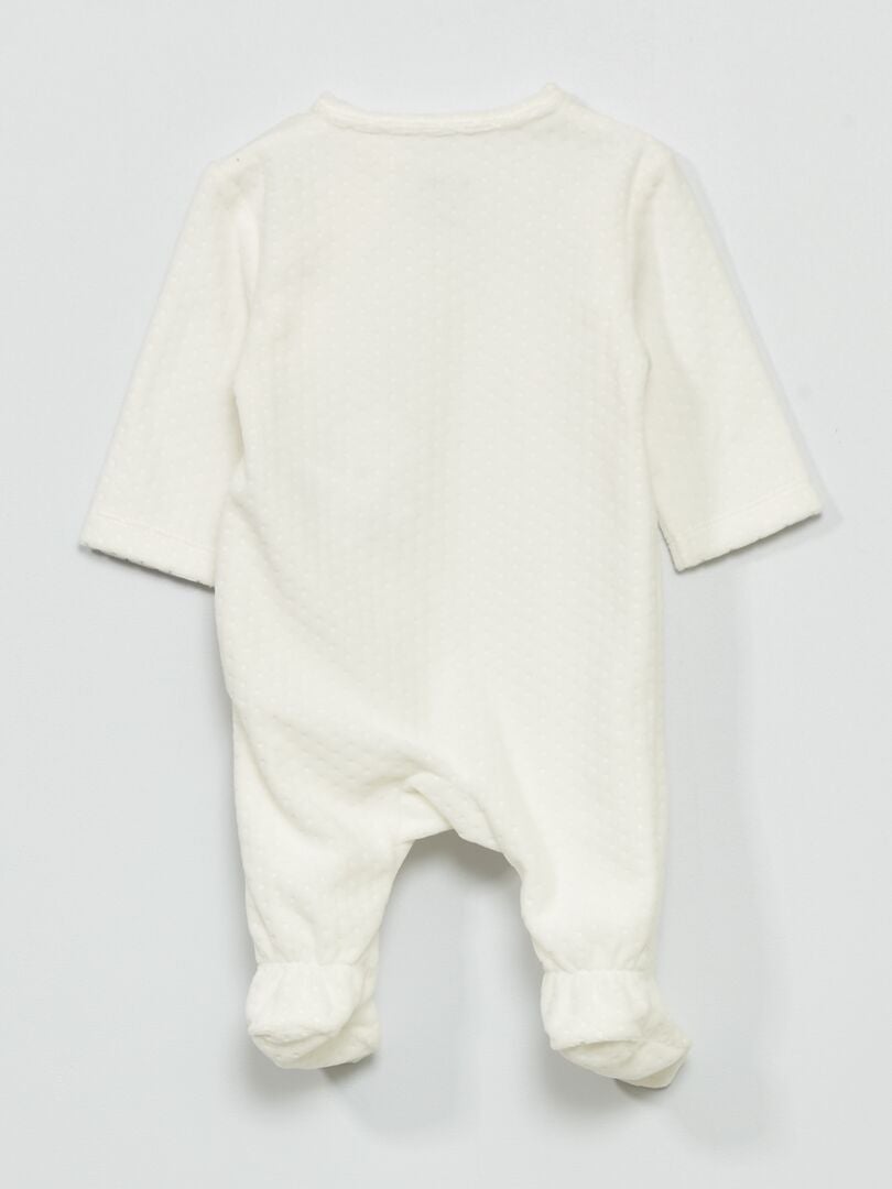 Pijama largo para recién nacidos - BLANCO