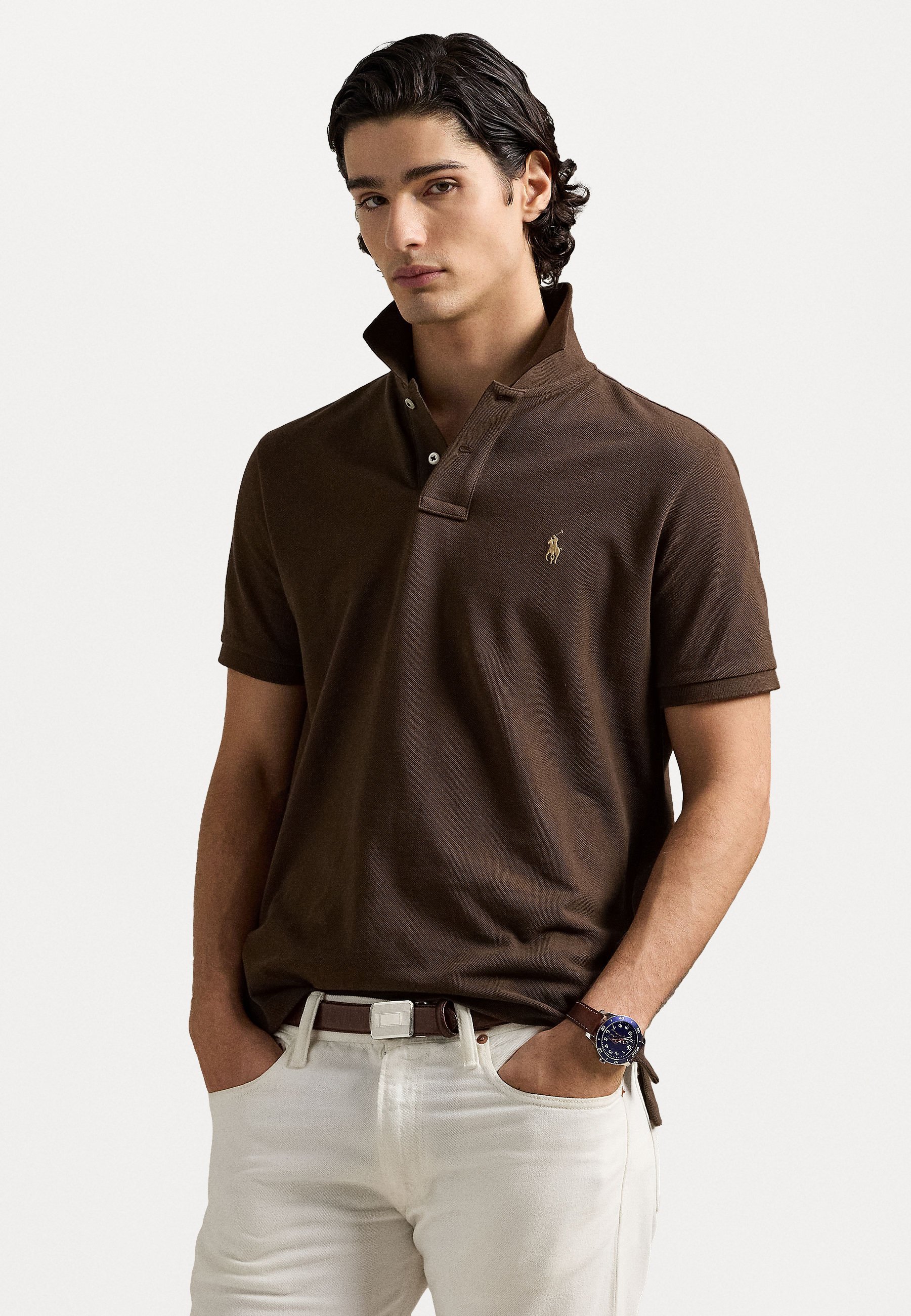Polo Ralph Lauren MANICA CORTA - Polo - marrone noce moscata