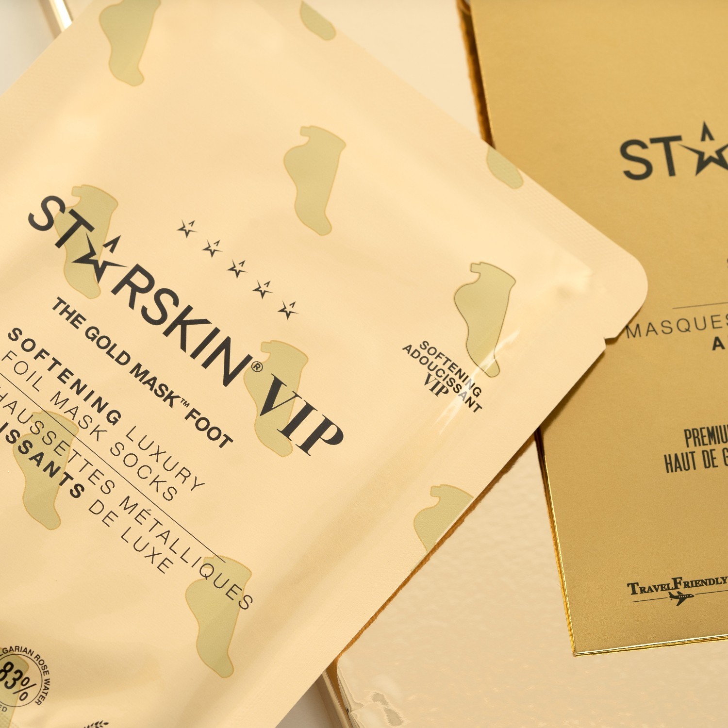 Sada na starostlivosť o nohy STARSKIN® VIP Zlatá maska na nohy 3+1 balenie -