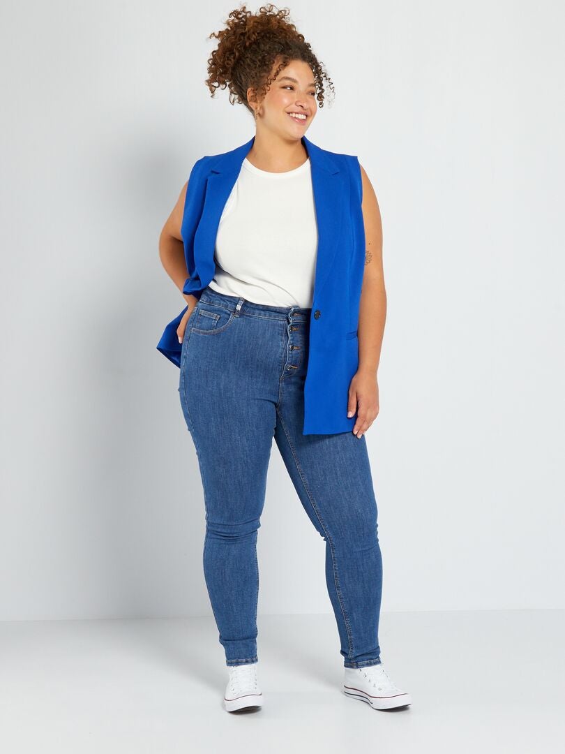 Calça Skinny Stretch - 5 Bolsos - Tamanho 30 - Azul