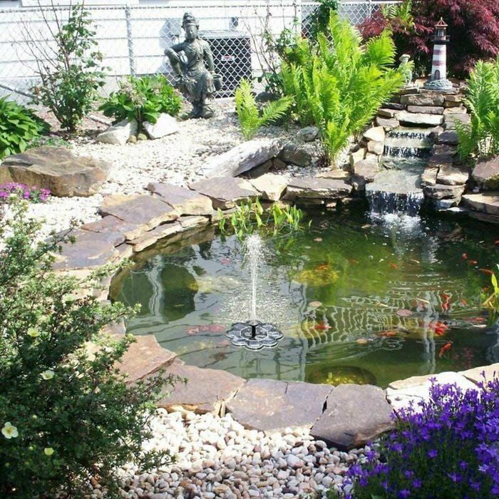 Nueva fuente solar de 1,5 W para baño de pájaros, decoración de jardín, adorno de jardín, fuente solar para mini estanque