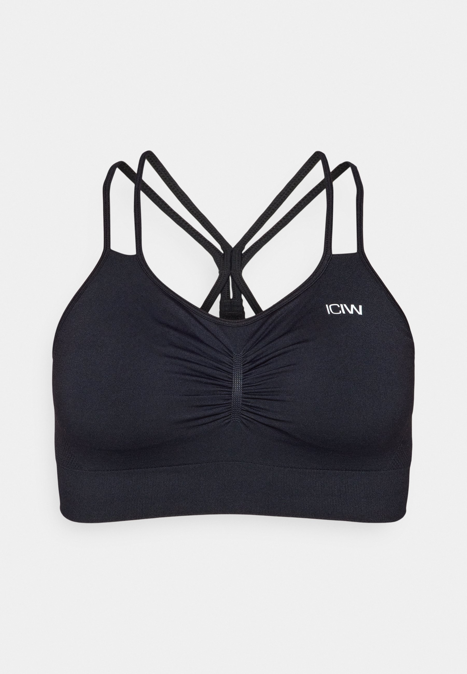 Soutien-gorge de sport ICANIWILL DEFINE SEAMLESS SCRUNCH - Maintien moyen - Noir