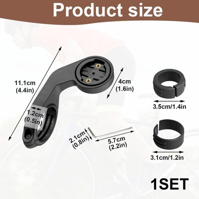 Support Compteur pour Garmin,25.4 mm/31.8 mm Support Compteur Velo,Compatible avec Garmin 130/530/540/820/830/840/1030/1040