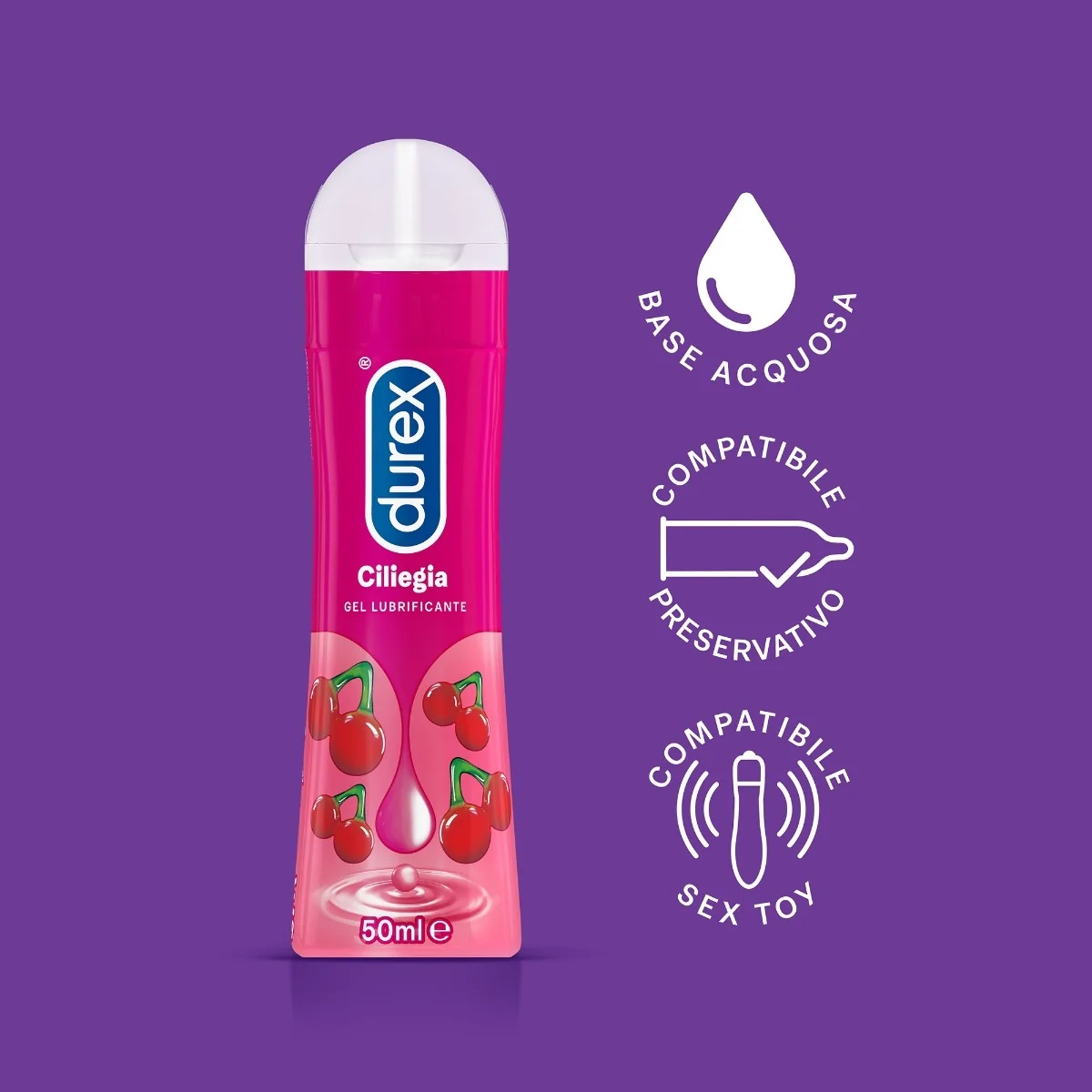Durex Play Gel Very Cherry intiimlihesti kirsiga 50 ml