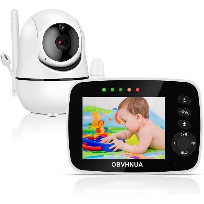Babyphone Camera Moniteur Vidéo Bebe Surveillance sans Fil Écran de 3,5