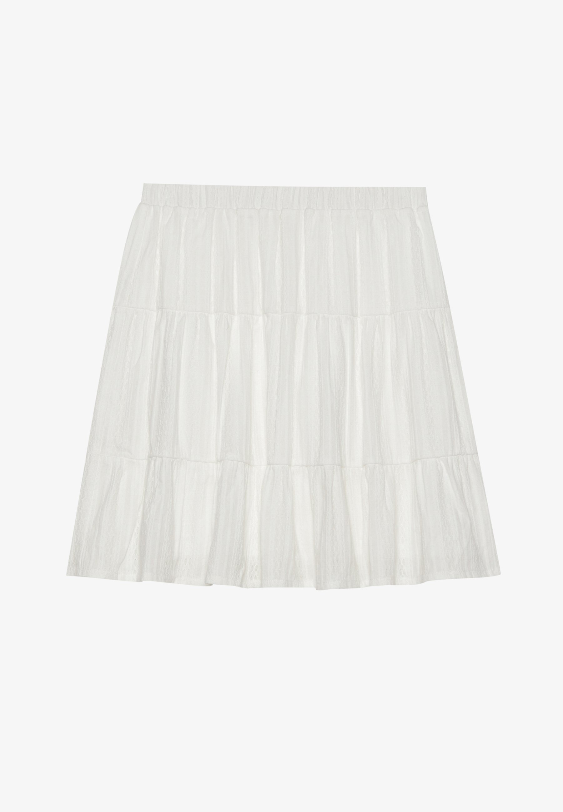 Even&Odd COTTON A LINE SKIRT - Fustă în linie A - alb