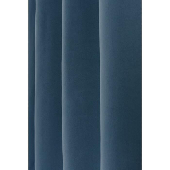 Cortinas opacas - Juego de 2 - Azul - 135 x 240 cm - Ojales metálicos