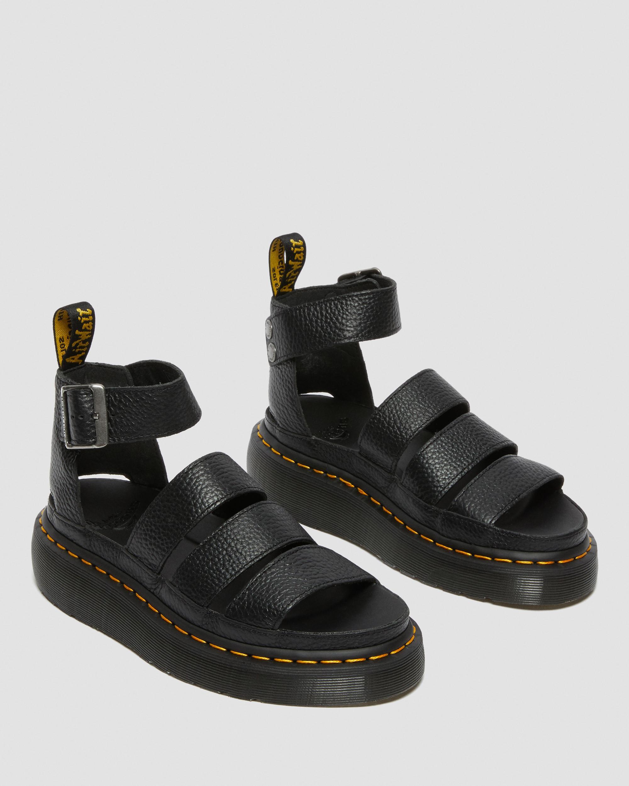 Clarissa II Quad Milled Nappa Leder Plateau Sandalen