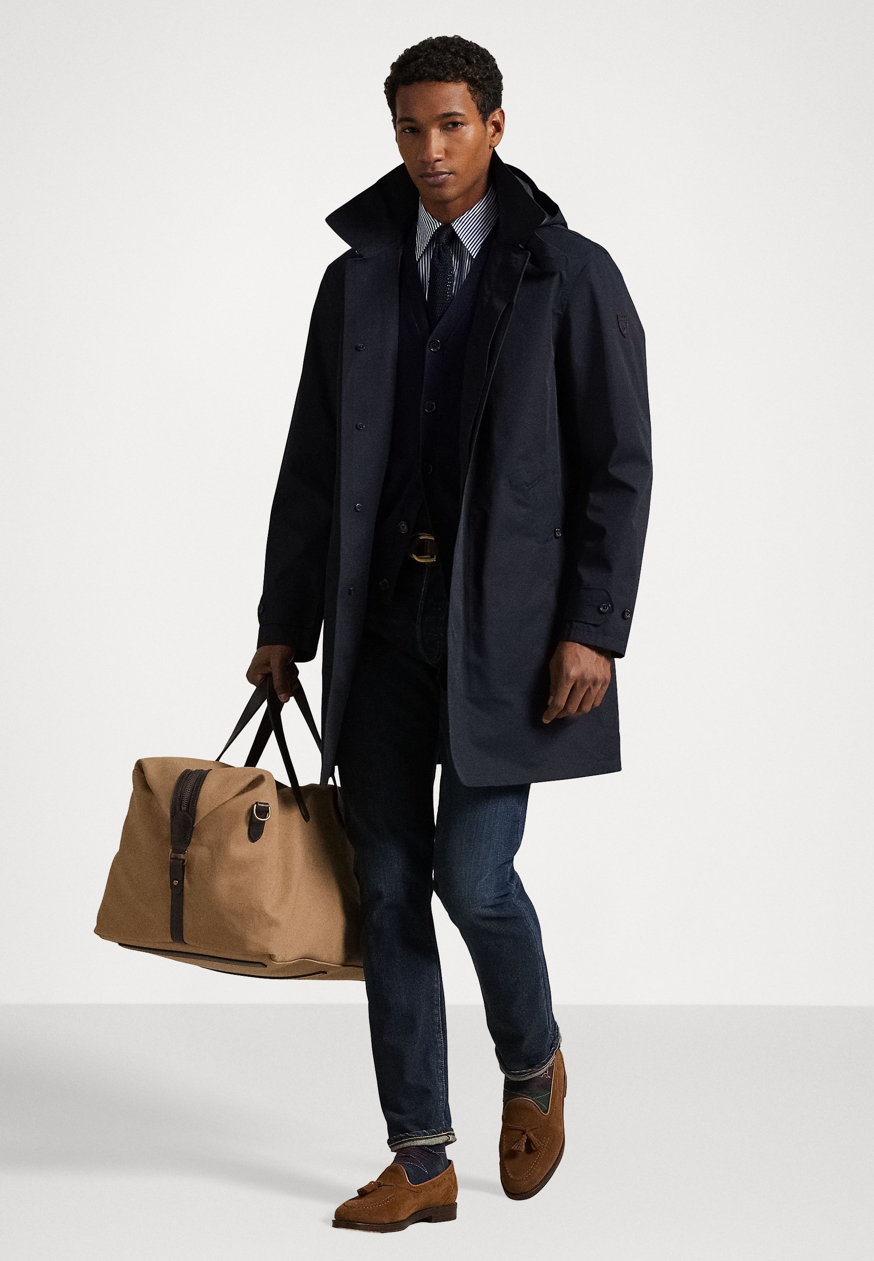 Polo Ralph Lauren WATERAFSTOTENDE WANDELCOAT MET CAPUCHON - Trenchcoat - collectie marineblauw