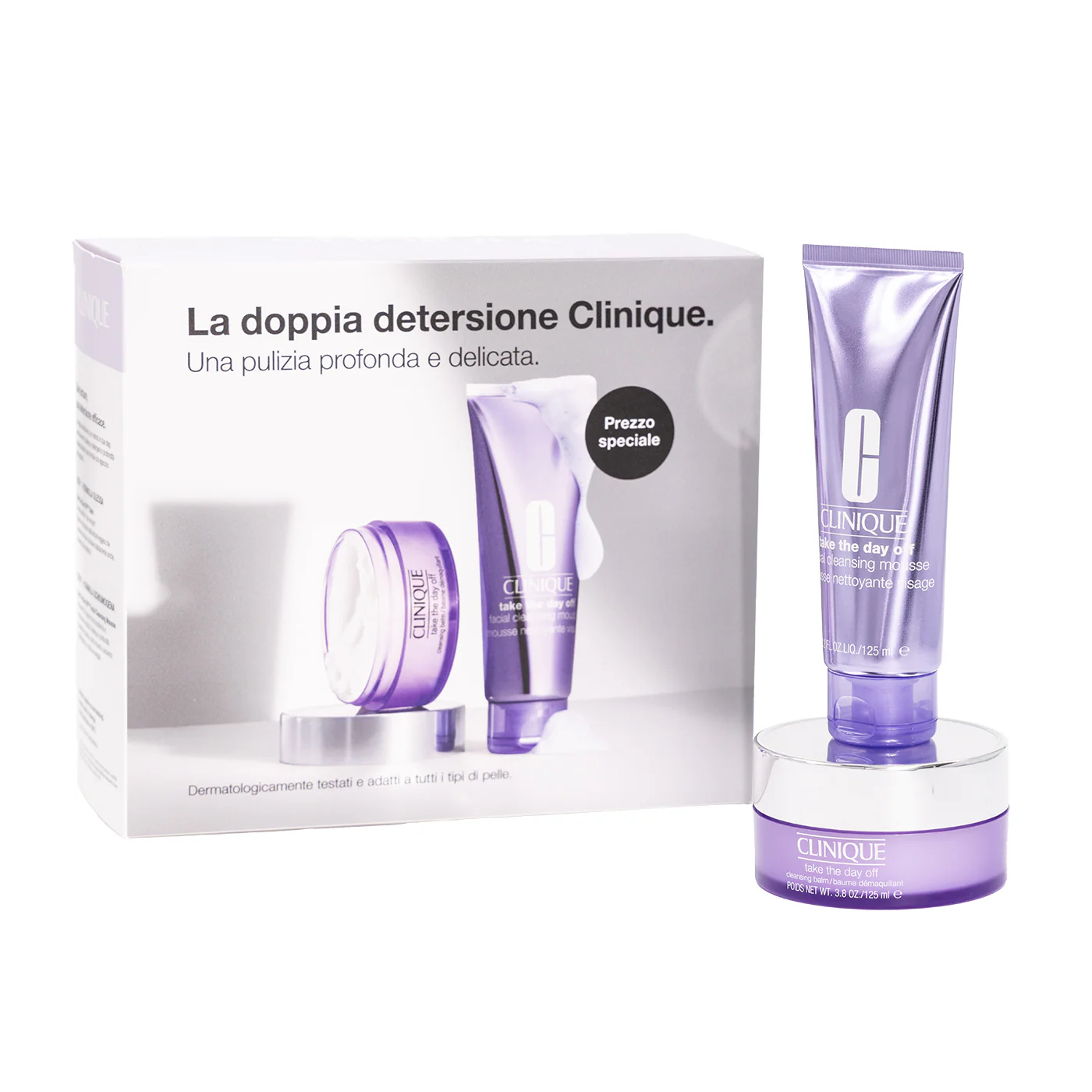 Detergenza Take The Day Off™ Double Cleansing Set - Cofanetti Viso e Corpo, Olio detergente viso, Mousse detergente viso