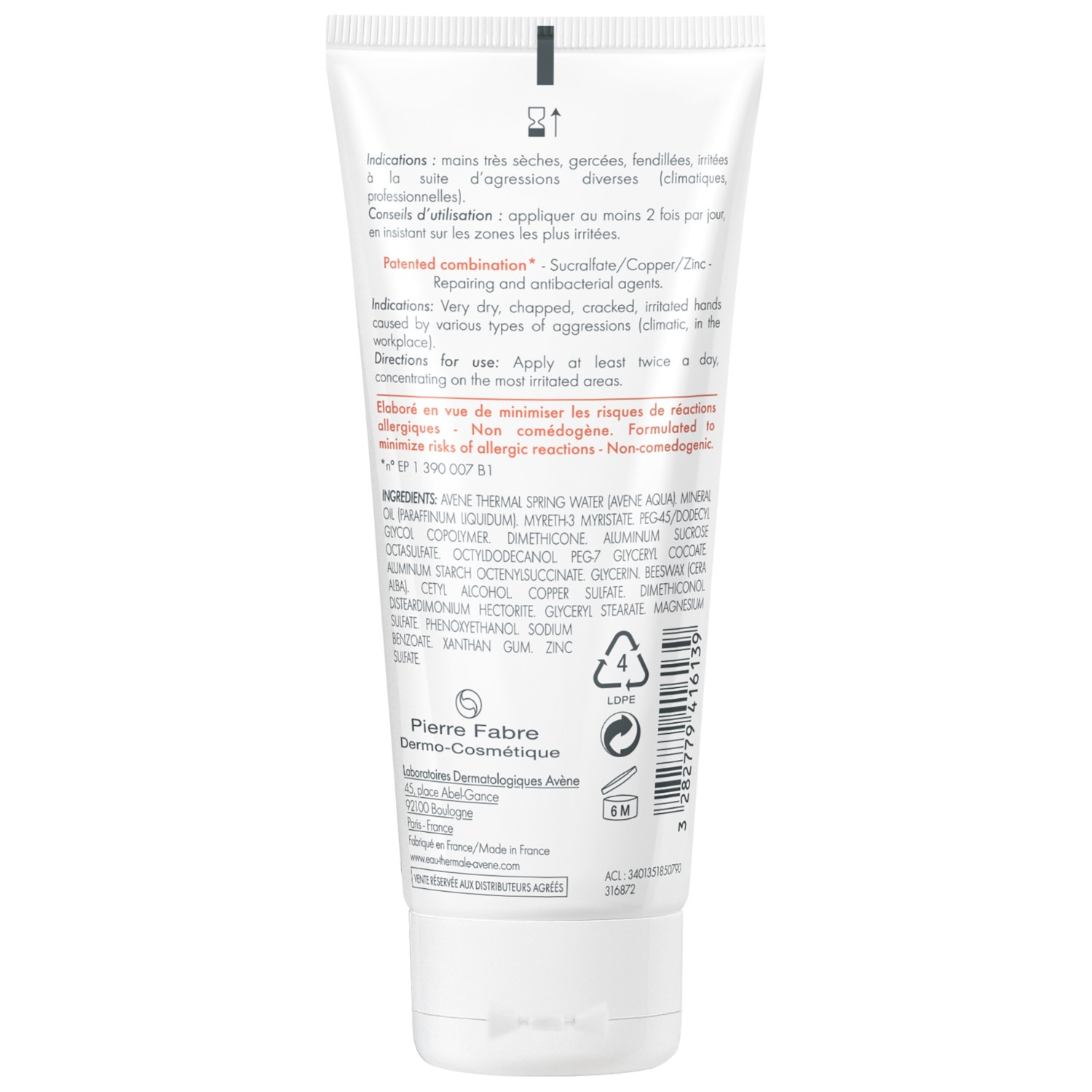 Avène Hand Cream Cicalfate + Cicalfate Hand Cream - 100 ml
