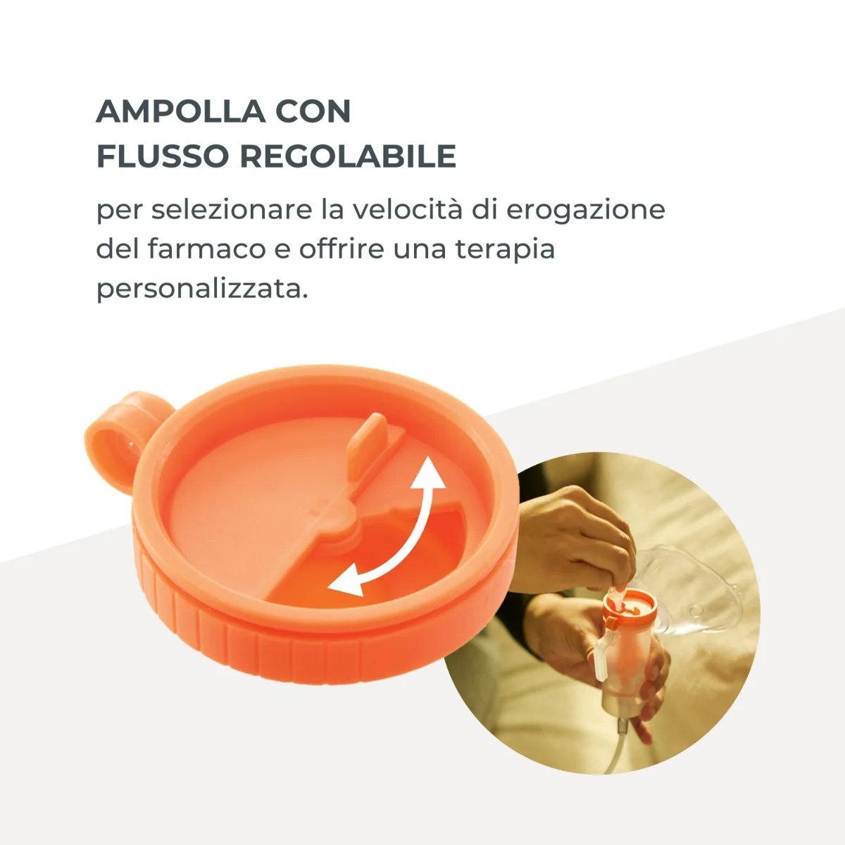 Dispositivo médico terapéutico de aerosol de pistón NUVITA Nuvita