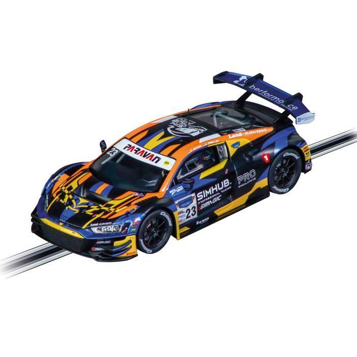 Voiture de circuit à friction - Carrera - Audi R8 LMS GT3 evo II - Échelle 1:24 - 20.5x13x10 cm - Multicolore