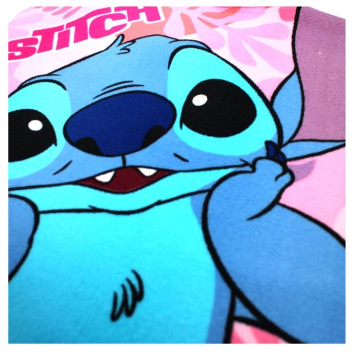 Poncho - Badcape - Disney - Lilo & Stitch - 100% Microvezel - 100 x 50 cm - Kleur: Roze - Maat: One Size - Roze