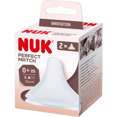 Nuk Perfect Match Silicone S 0M pehmeä ja joustava suutin 2 kpl 2 kpl