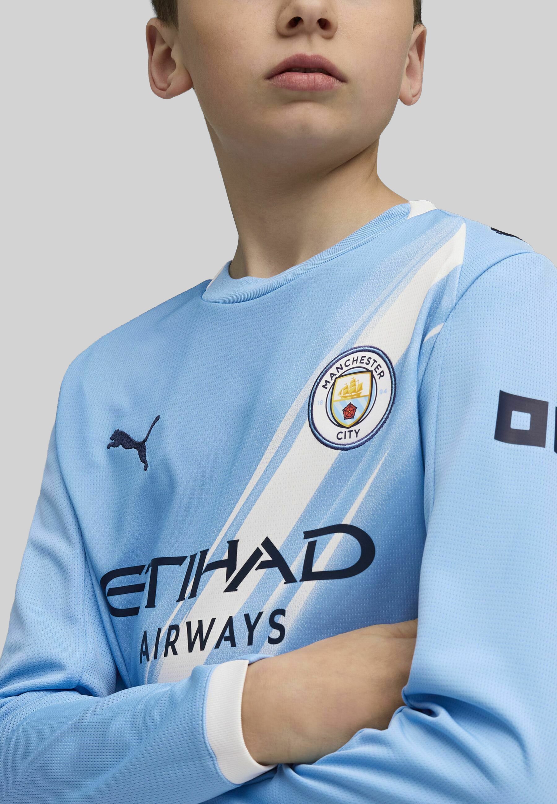 Puma MANCHESTER CITY 25/26 LANGARM - Sportovní tričko - týmová světle modrá bílá