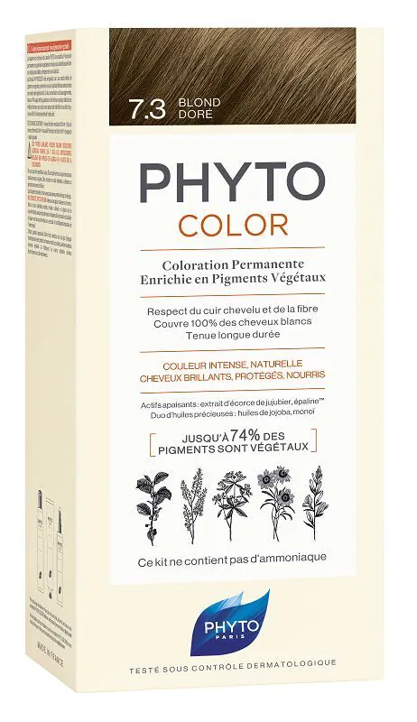 Phyto Phytocolor Farba do włosów, 7.3 Złoty Blond