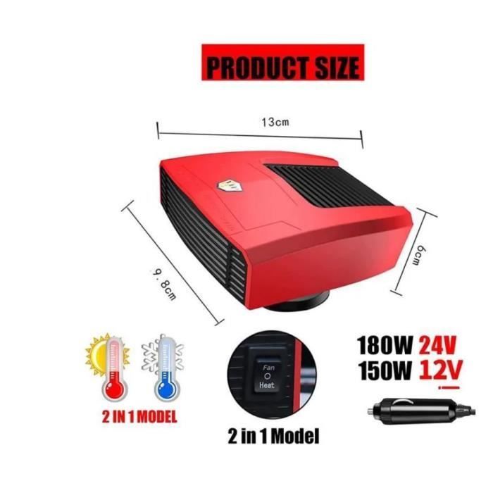 Chauffage de Voiture Portable - Non spécifié - 12V-24V - Refroidissement et Chauffage - Compact et Rotatif