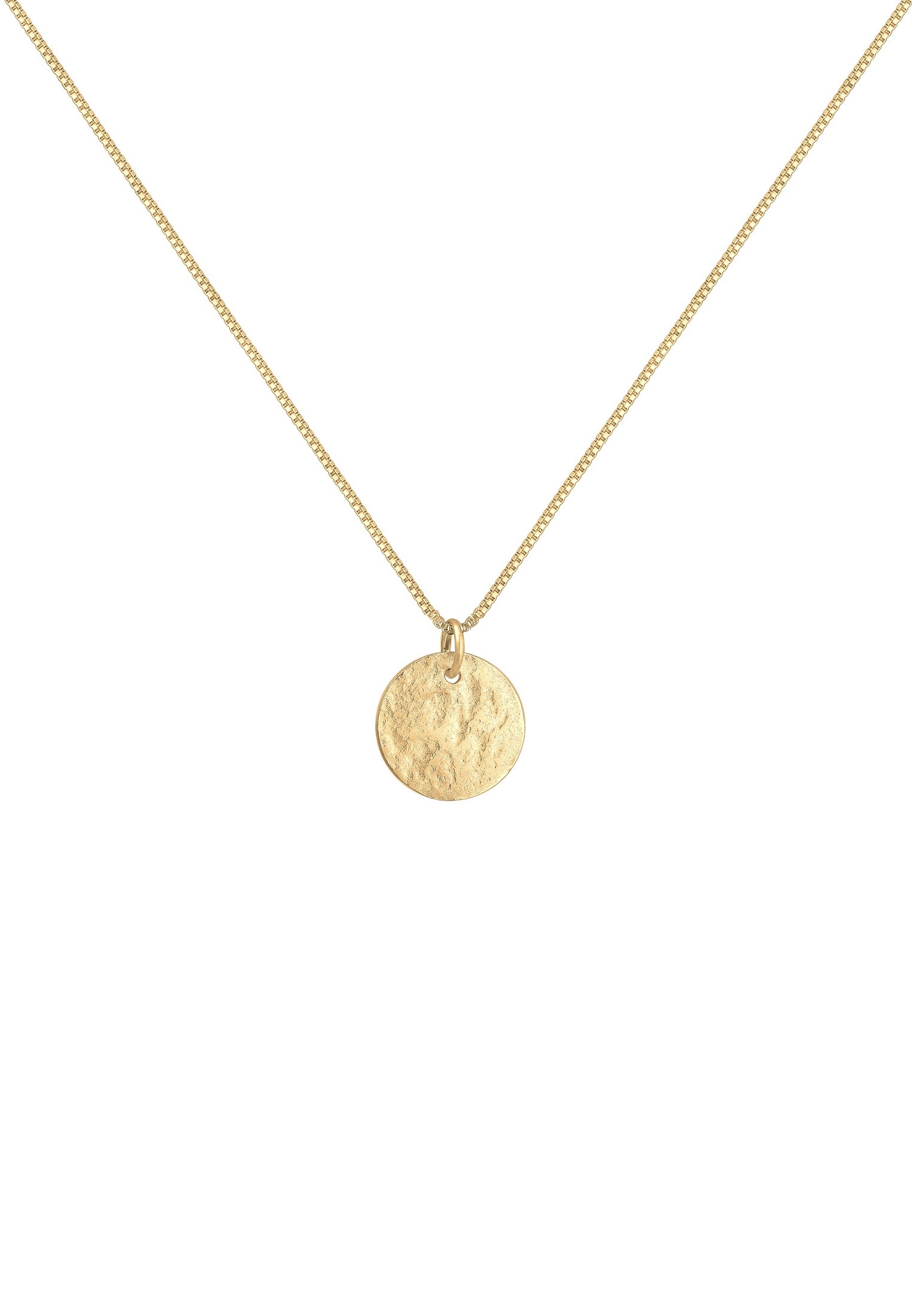 Elli Femmes Pendentif Plaquette Martelé en Argent Sterling 925