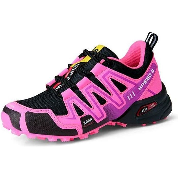 Zapatillas de senderismo para mujer MOOD - Trekking al aire libre - Rosa - Transpirables