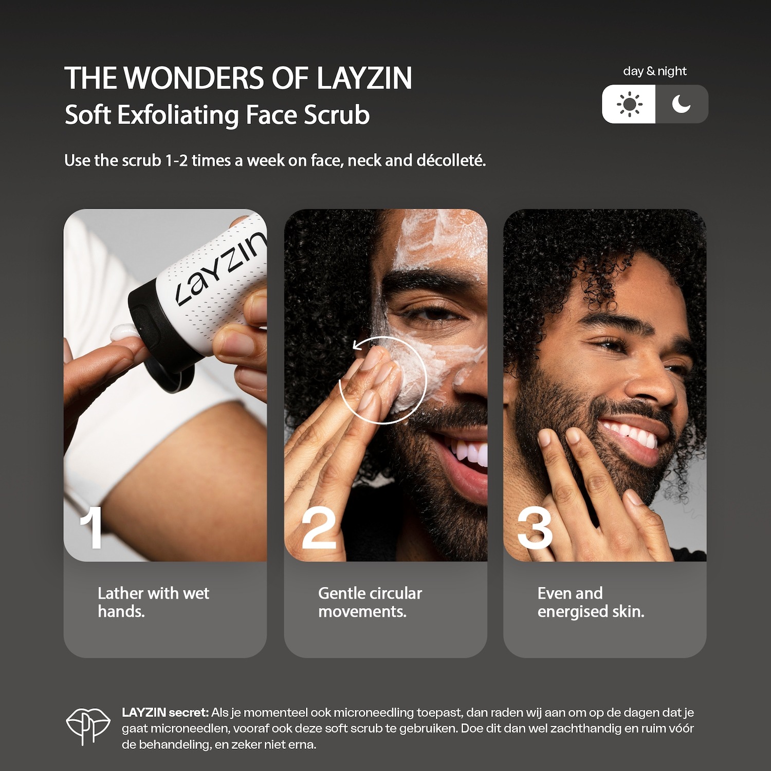 LAYZIN piling za lice, nježna eksfolijacija – za lice i tijelo – 100 ml