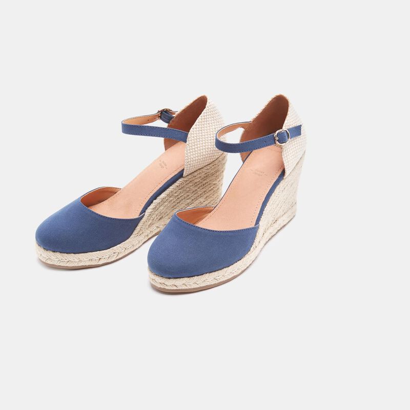 BATA Espadryle damskie na koturnach 8 cm
