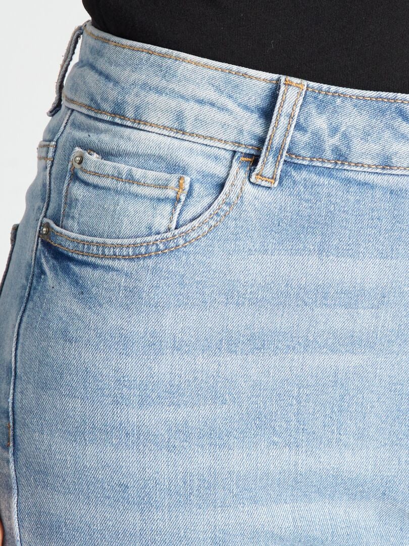 Pantalones vaqueros ajustados de mezclilla, talla 28L - Azul