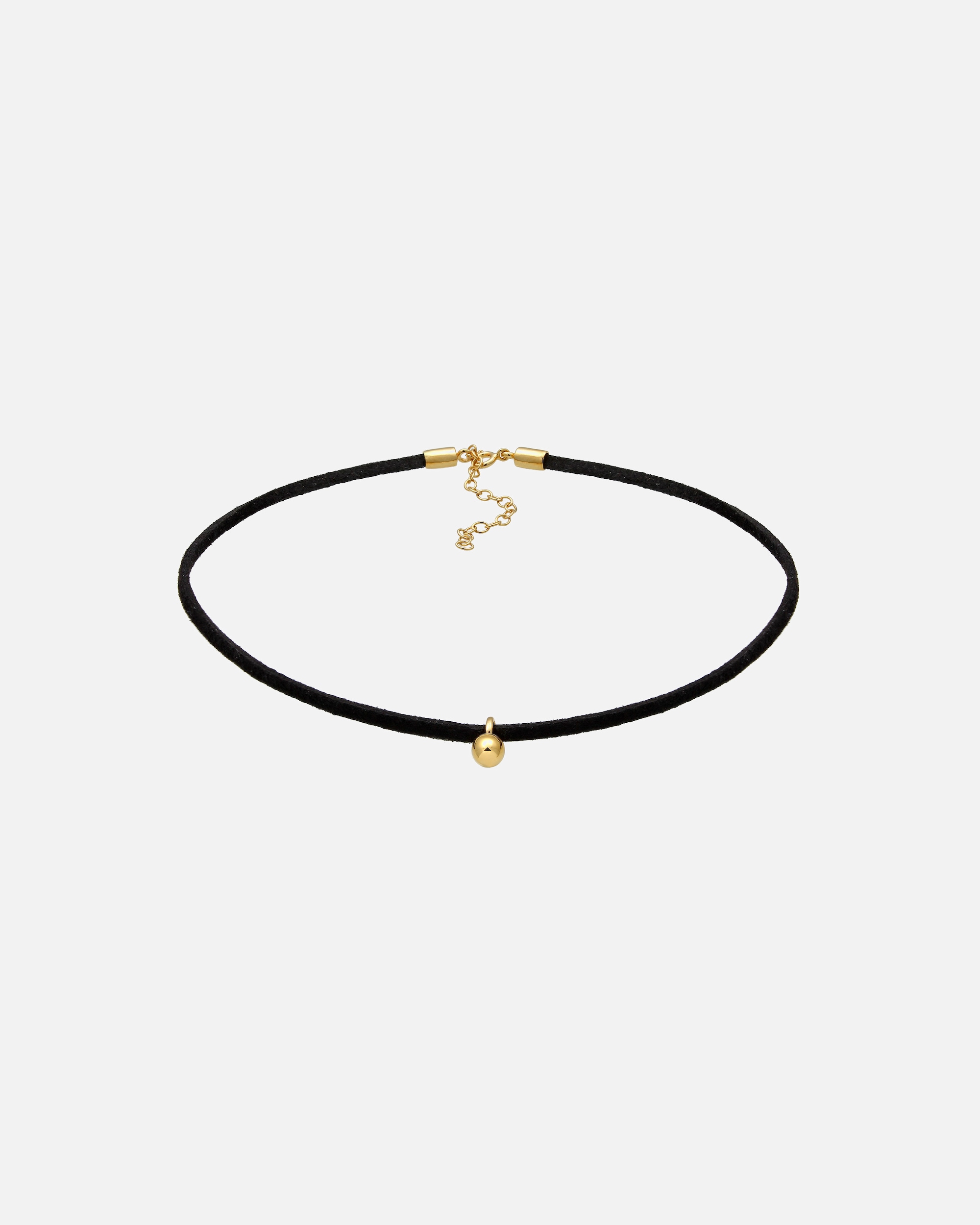 Elli Choker Velour Noir Collier Femme - (925/1000) Argent Plaqué Or