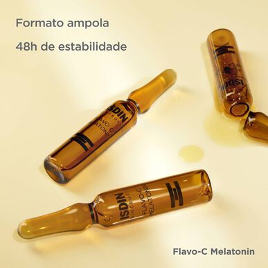 Isdinceutics Flavo-C Melatonin Serum Repairs Ampuller, Nattreparationsserum med melatonin, 30 ampuller.