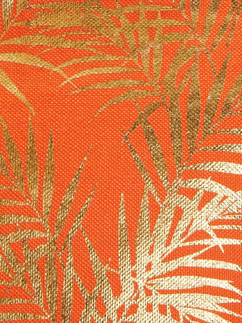 Bolsa de compras con estampado metálico - NARANJA