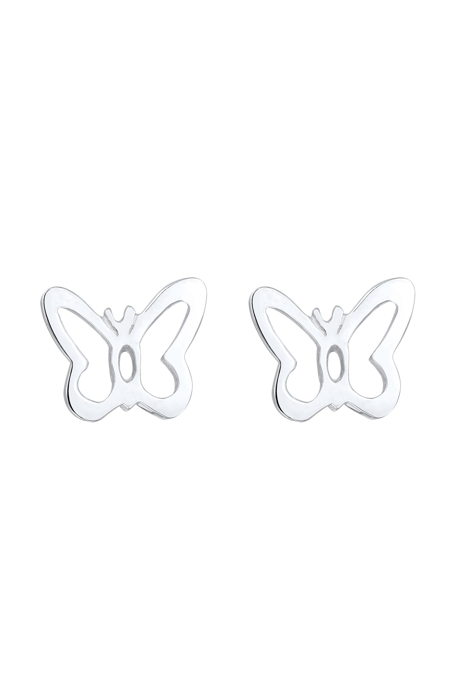 Elli Femmes clous d'oreilles papillon découpé tendance en argent sterling 925