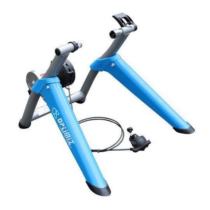 Hometrainer - Optimiz - Opvouwbaar - Magnetisch - Wit/Blauw - Voor volwassenen tot 100 kg