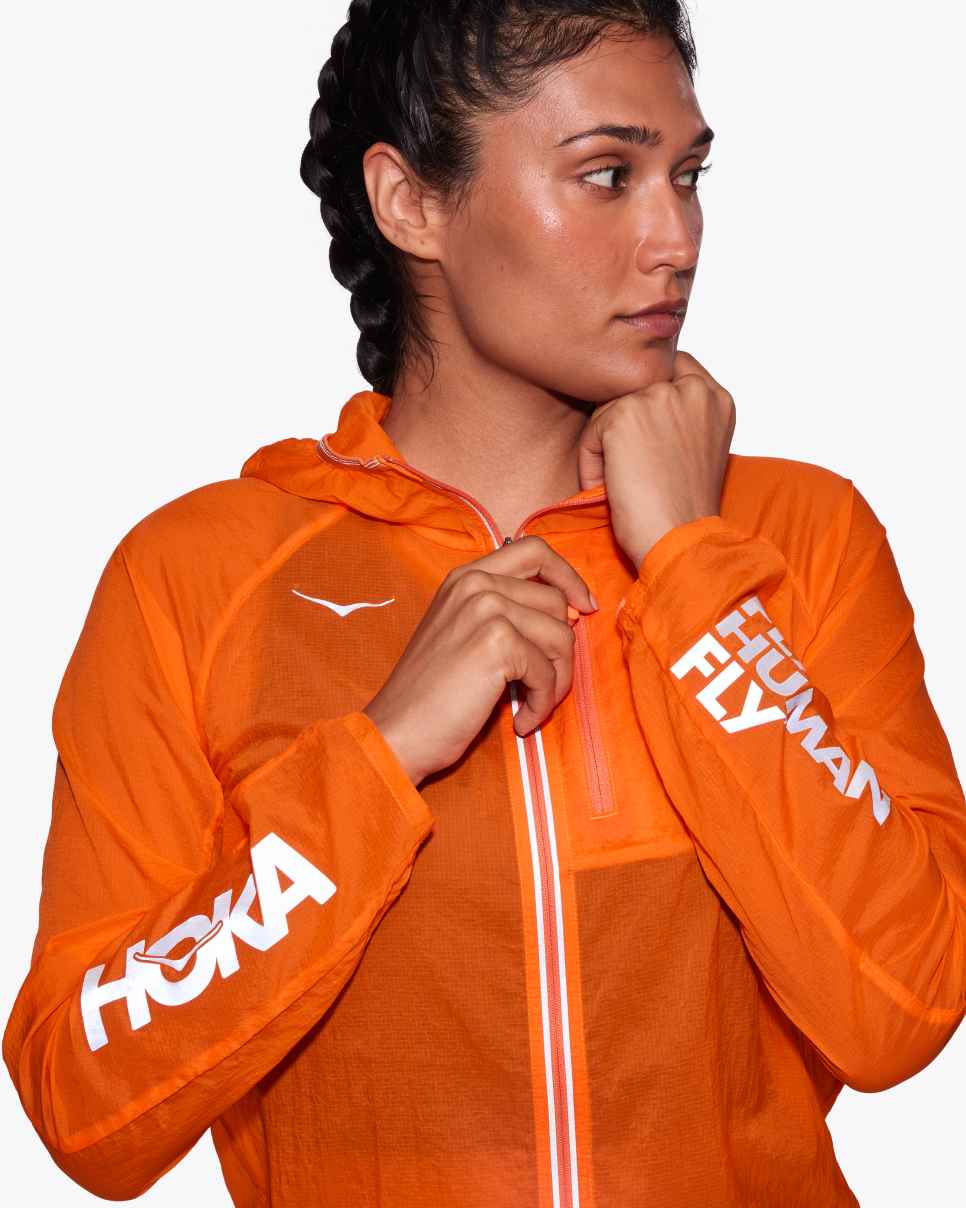 HOKA Skyflow Viz Jacket Elektrisch Mandarijn