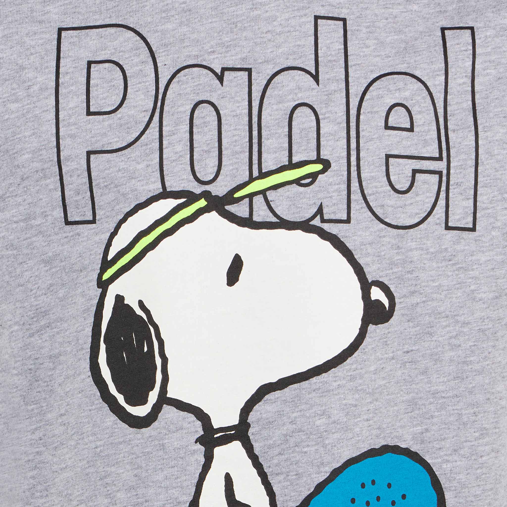 T-shirt da bambino in cotone pesante con stampa Snoopy amante del pade