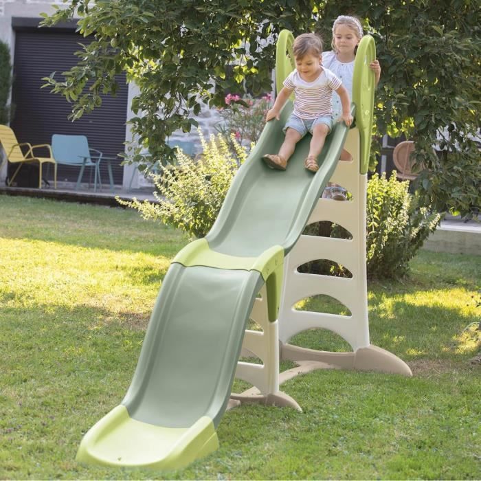 SMOBY Life – Super Megagliss Rutsche – 2-in-1-Rutsche – Rutschenhöhe von 170 bis 360 cm – Leiter, rutschfeste Stufen – Ab 2 Jahren