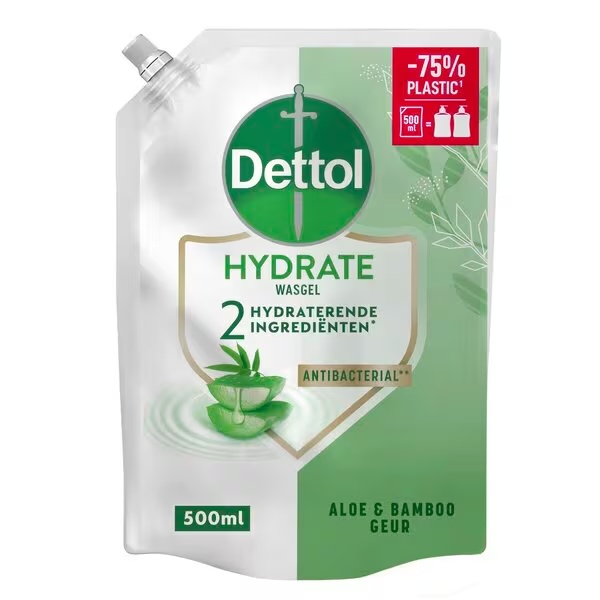 Dettol vlažilni antibakterijski gel za umivanje z aloe vero, polnilo, 500 ml