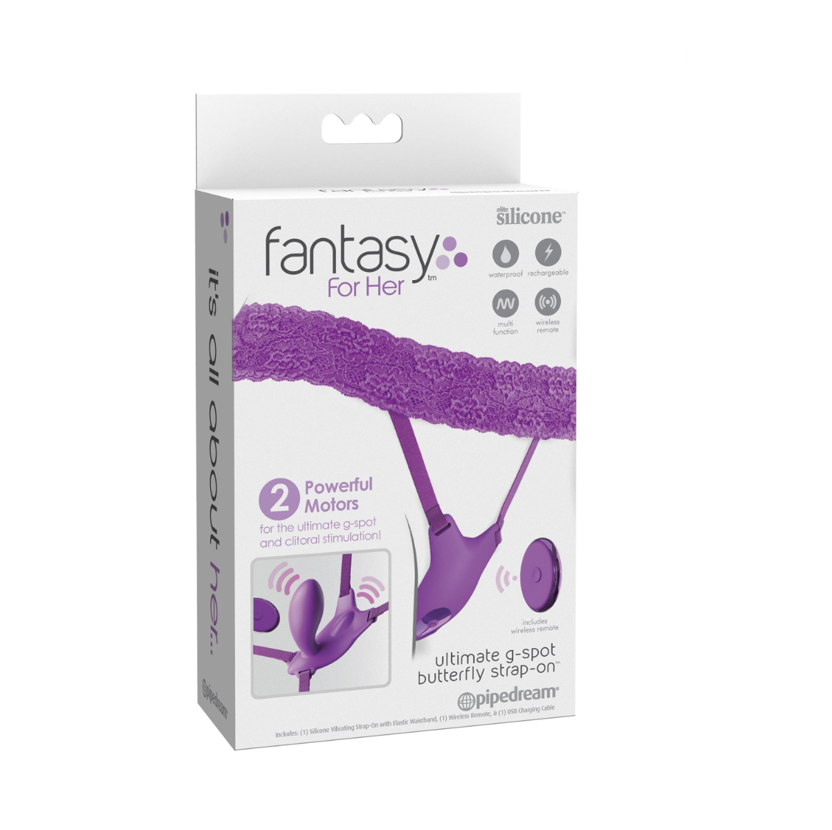 Fantasie voor haar: de ultieme G-spot-stimulator met vlinderstrap-on.