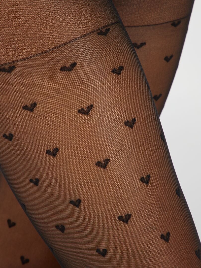 Plumetis panty - zwart