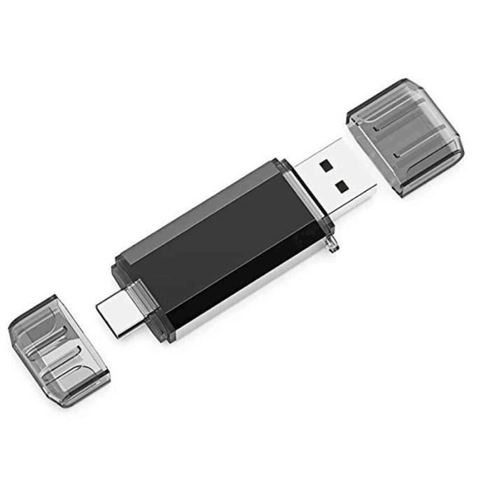 Memoria USB 3.0 OTG 2 en 1 de 128 GB con USB Tipo-C para Samsung y Huawei - Negra